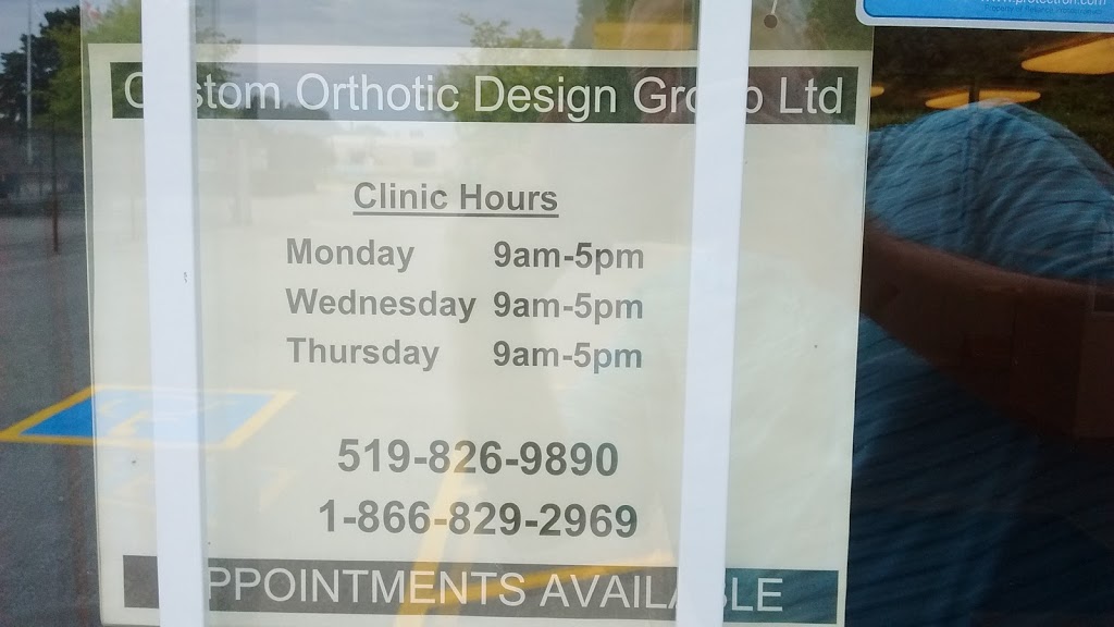 Custom Orthotic Design Group Ltd. | 107 Woodlawn Rd W, Guelph, ON N1H 1B4, Canada | Phone: (519) 826-9890