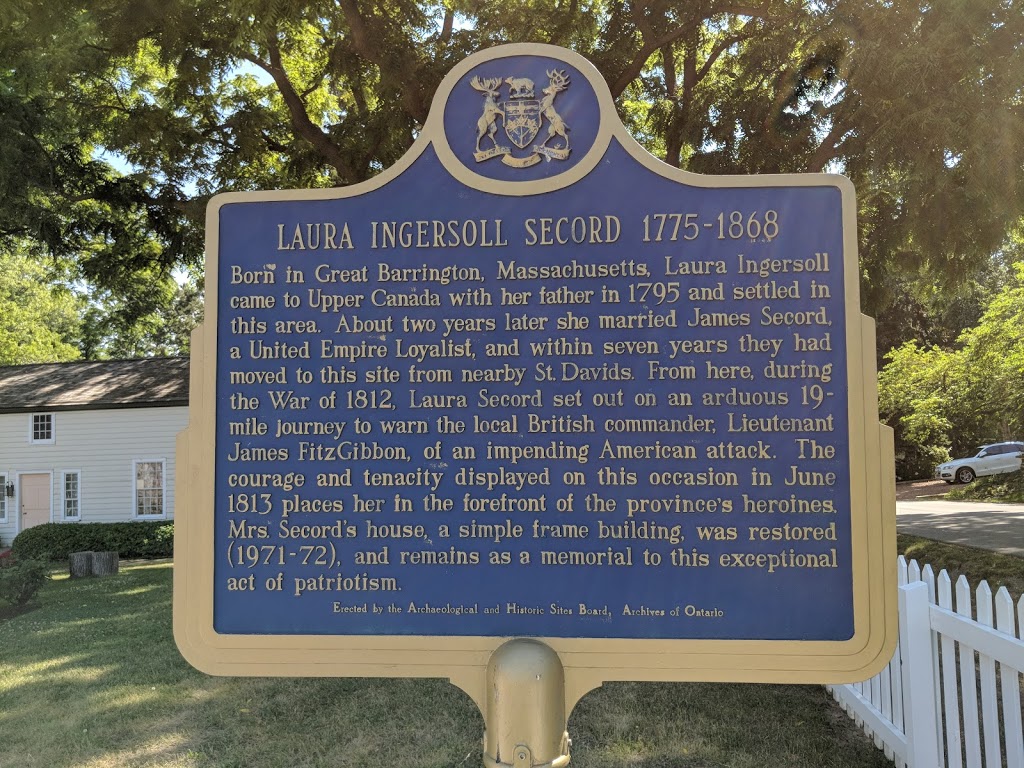 Laura Secord Homestead | 29 Queenston St, Queenston, ON L2E 6T2, Canada | Phone: (905) 262-4851