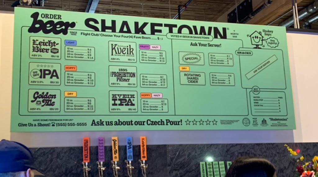 Shaketown Brewing | 288 Esplanade E #105, North Vancouver, BC V7L 1A1, Canada | Phone: (604) 969-1933