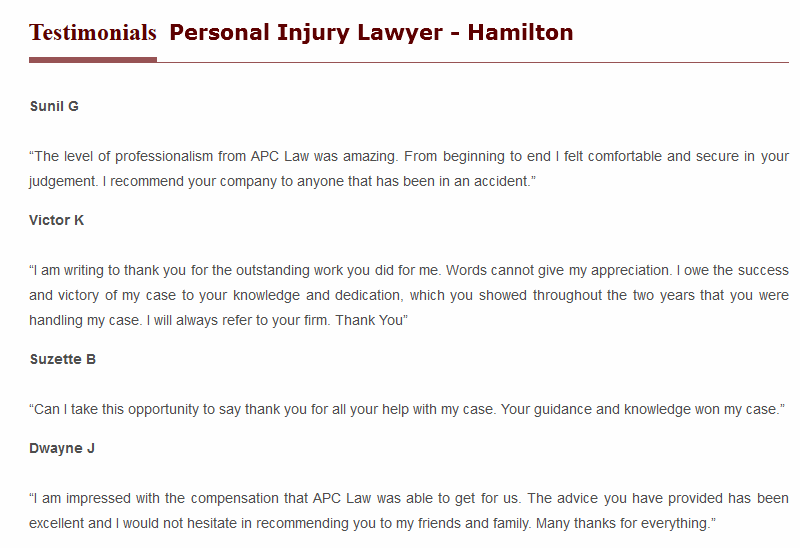 APC Personal Injury Lawyer | 413 Whitney Ave Unit A, Hamilton, ON L8S 2H6, Canada | Phone: (800) 931-7036