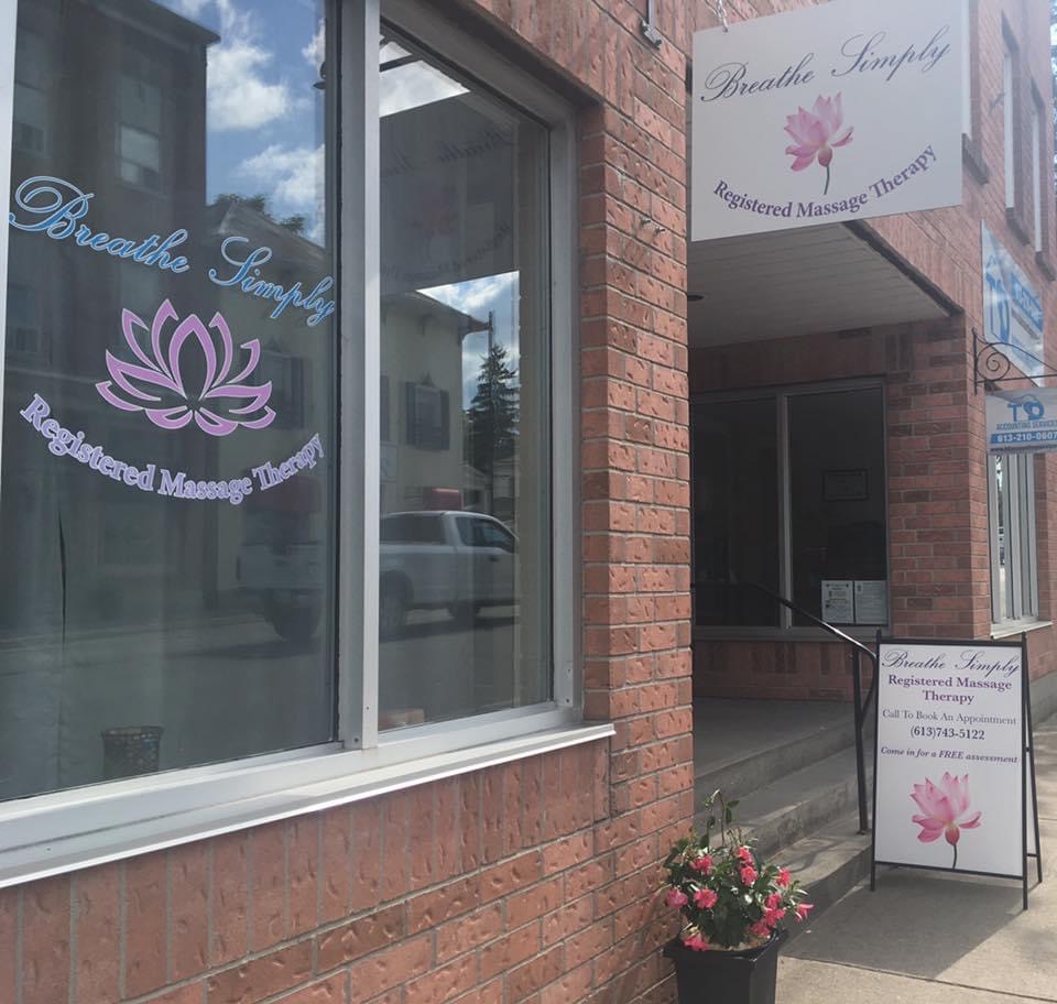 Breathe Simply Massage Therapy | 27 W Front St, Stirling, ON K0K 3E0, Canada | Phone: (613) 743-5122