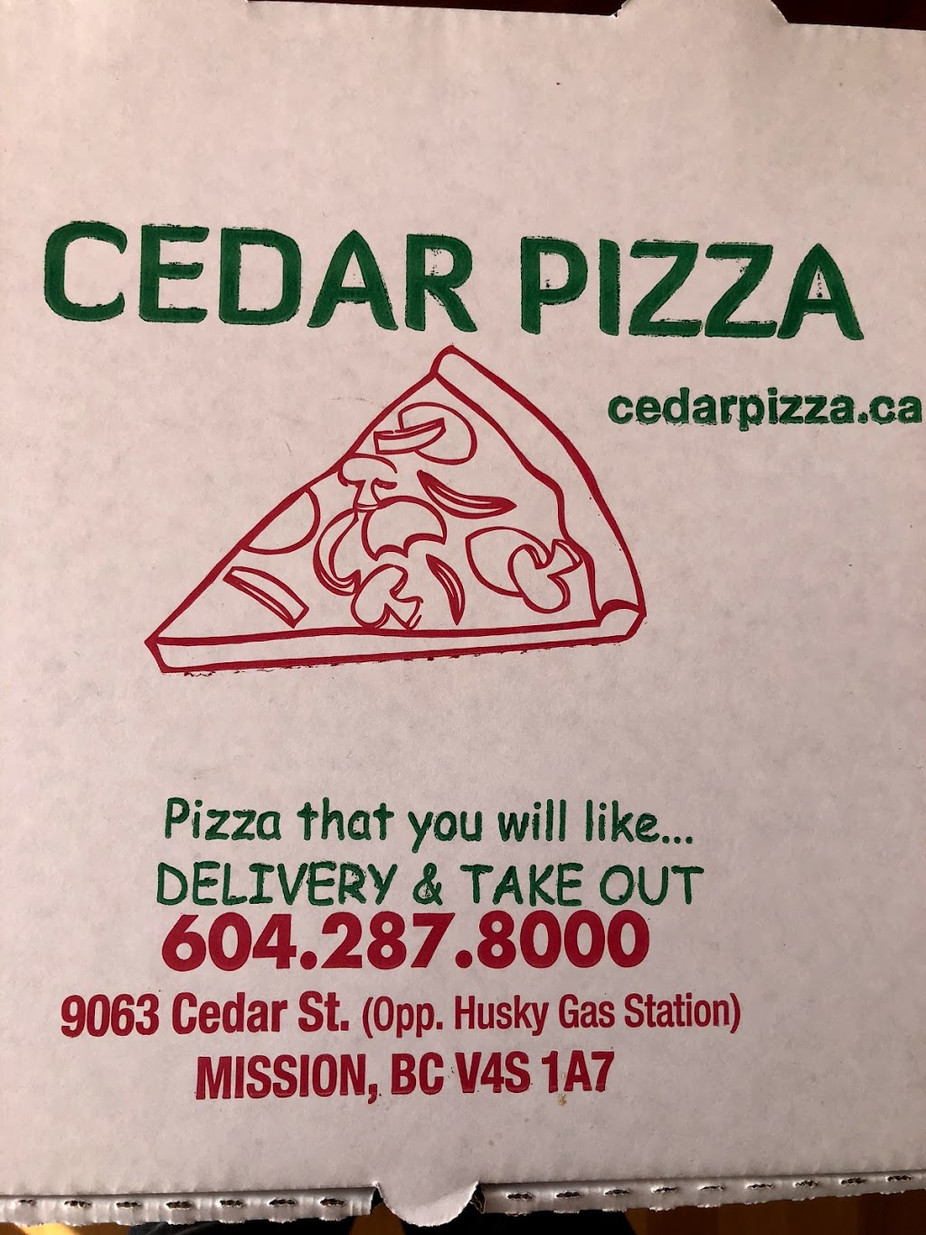 CEDAR PIZZA | 9063 Cedar St, Mission, BC V4S 1A7, Canada | Phone: (604) 287-8000