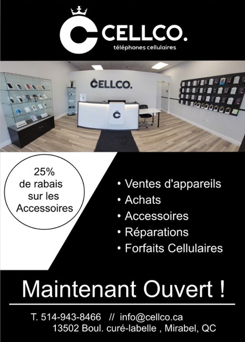 Téléphones Cellco | 13502 Bd du Curé-Labelle, Mirabel, QC J7J 1G9, Canada | Phone: (514) 943-8466