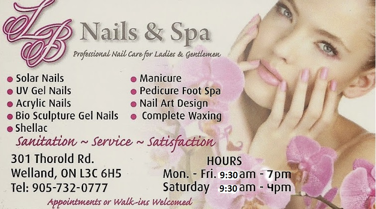 LB Nails & Spa | 301 Thorold Rd #4, Welland, ON L3C 6H5, Canada | Phone: (905) 732-0777
