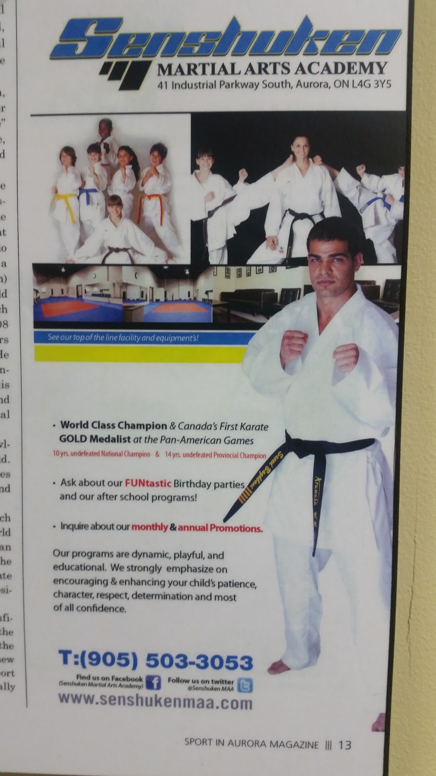 Senshuken Martial Arts Academy | 41 Industrial Pkwy S Unit 1 & 2, Aurora, ON L4G 3Y5, Canada | Phone: (905) 503-3053