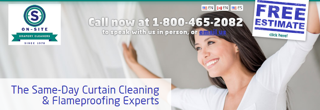 On-Site Drapery Cleaners | 2459 Industrial St #1, Burlington, ON L7P 1A6, Canada | Phone: (800) 465-2082