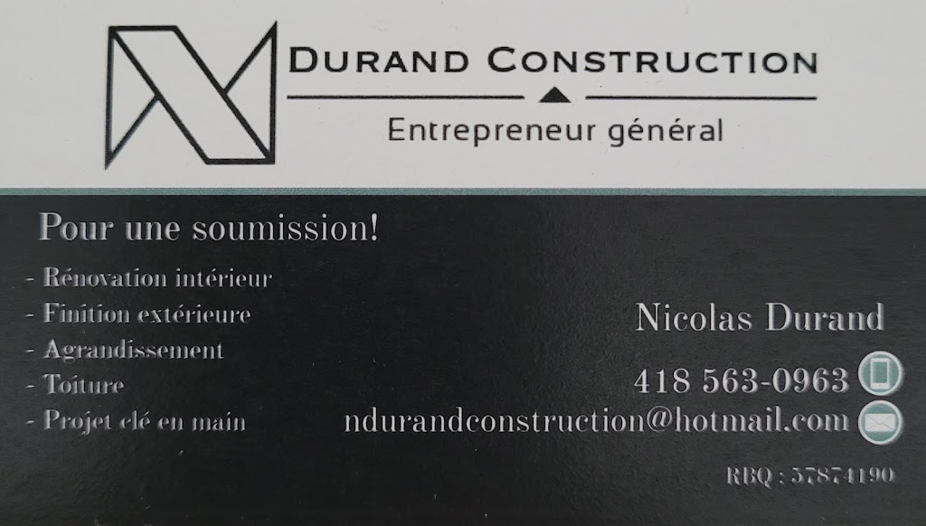 N. Durand Construction Inc. | 153 Rue de Galway, Shannon, QC G3S 1J9, Canada | Phone: (418) 563-0963