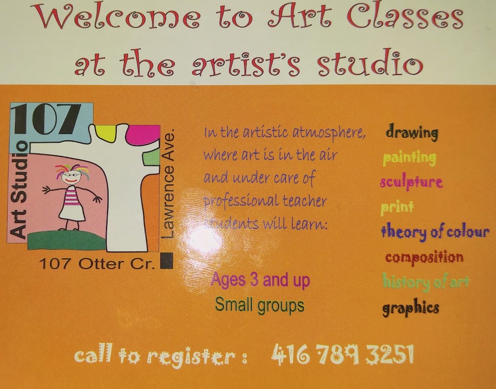 Art Studio 107 | 107 Otter Crescent, North York, ON M5M 1B8, Canada | Phone: (416) 789-3251