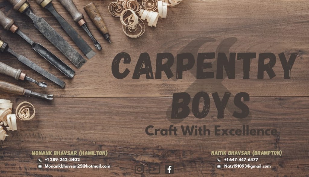 CARPENTRY BOYS | 120 Vineberg Dr #14, Hamilton, ON L8W 0B5, Canada | Phone: (289) 242-3402