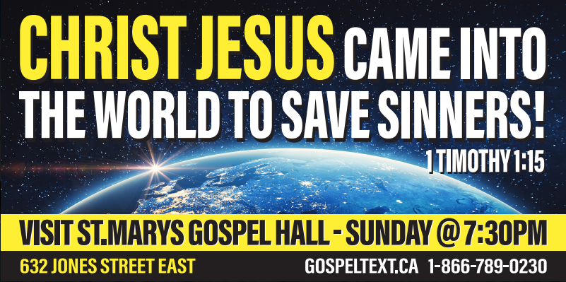 St.Marys Gospel Hall | 632 Jones St E, St. Marys, ON N4X 1G2, Canada | Phone: (519) 272-7588