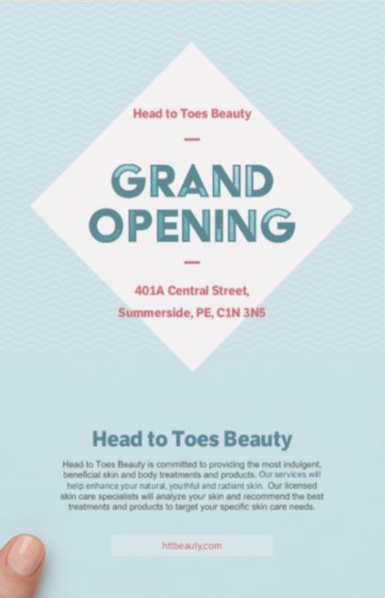 Head to Toes Beauty | 401A Central St, Summerside, PE C1N 3N5, Canada | Phone: (902) 598-6678