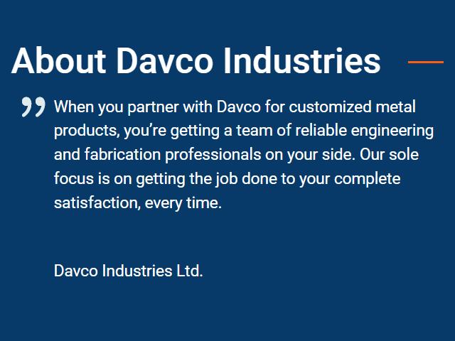 Davco Industries Ltd. | 3255 14th Ave, Markham, ON L3R 0H3, Canada | Phone: (905) 947-8100