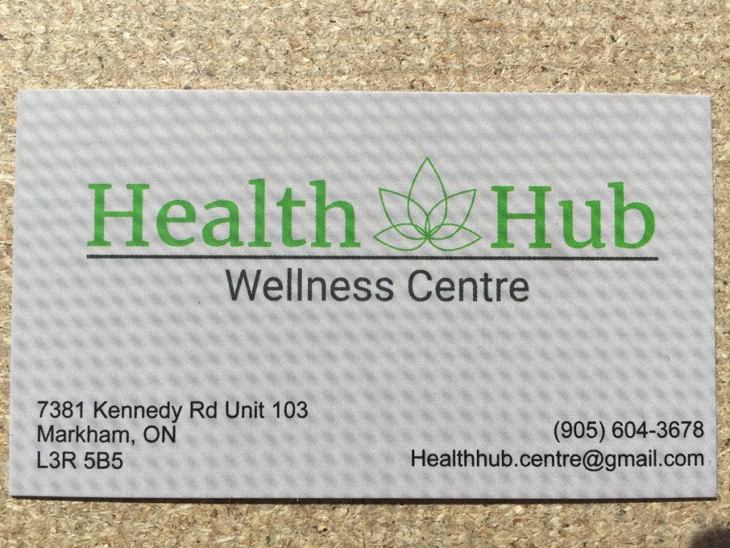 Health Hub wellness Centre | 7381 Kennedy Rd unit 103, Markham, ON L3R 5B5, Canada | Phone: (905) 604-3678