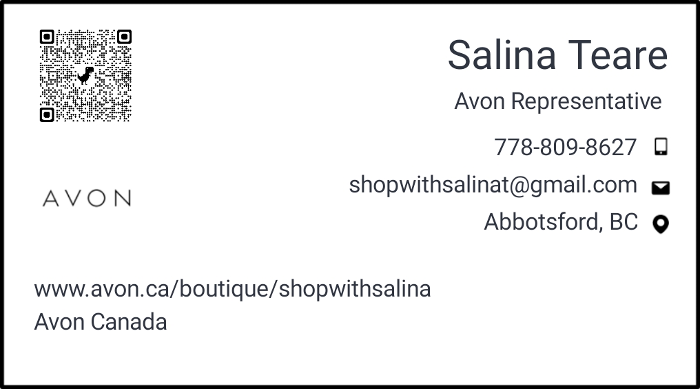 Shop Avon with Salina | 2568 Sunvalley Crescent, Abbotsford, BC V4X 1J5, Canada | Phone: (778) 809-8627