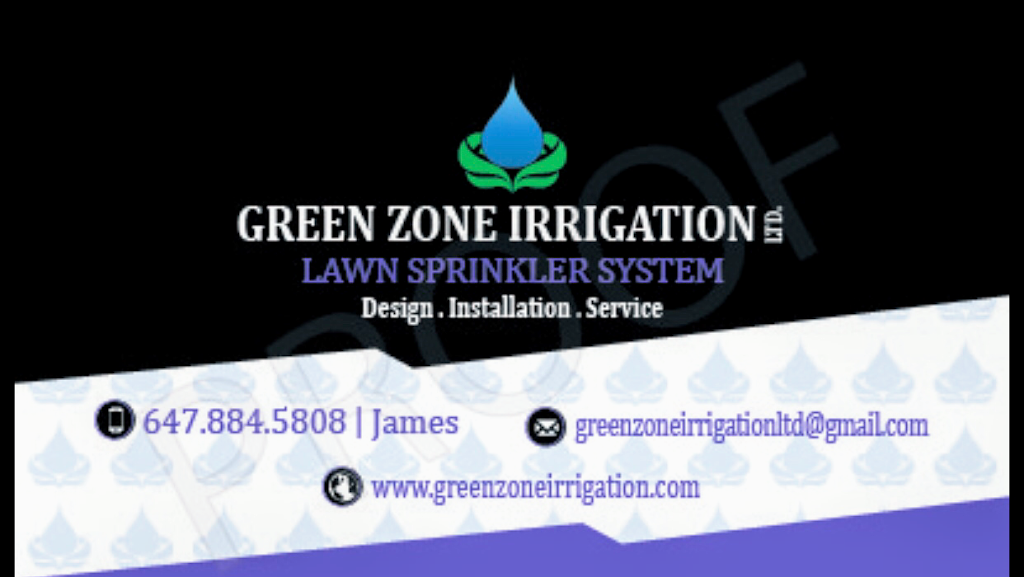Green Zone Irrigation ltd | 331 King St E, Bolton, ON L7E 3J8, Canada | Phone: (647) 884-5808