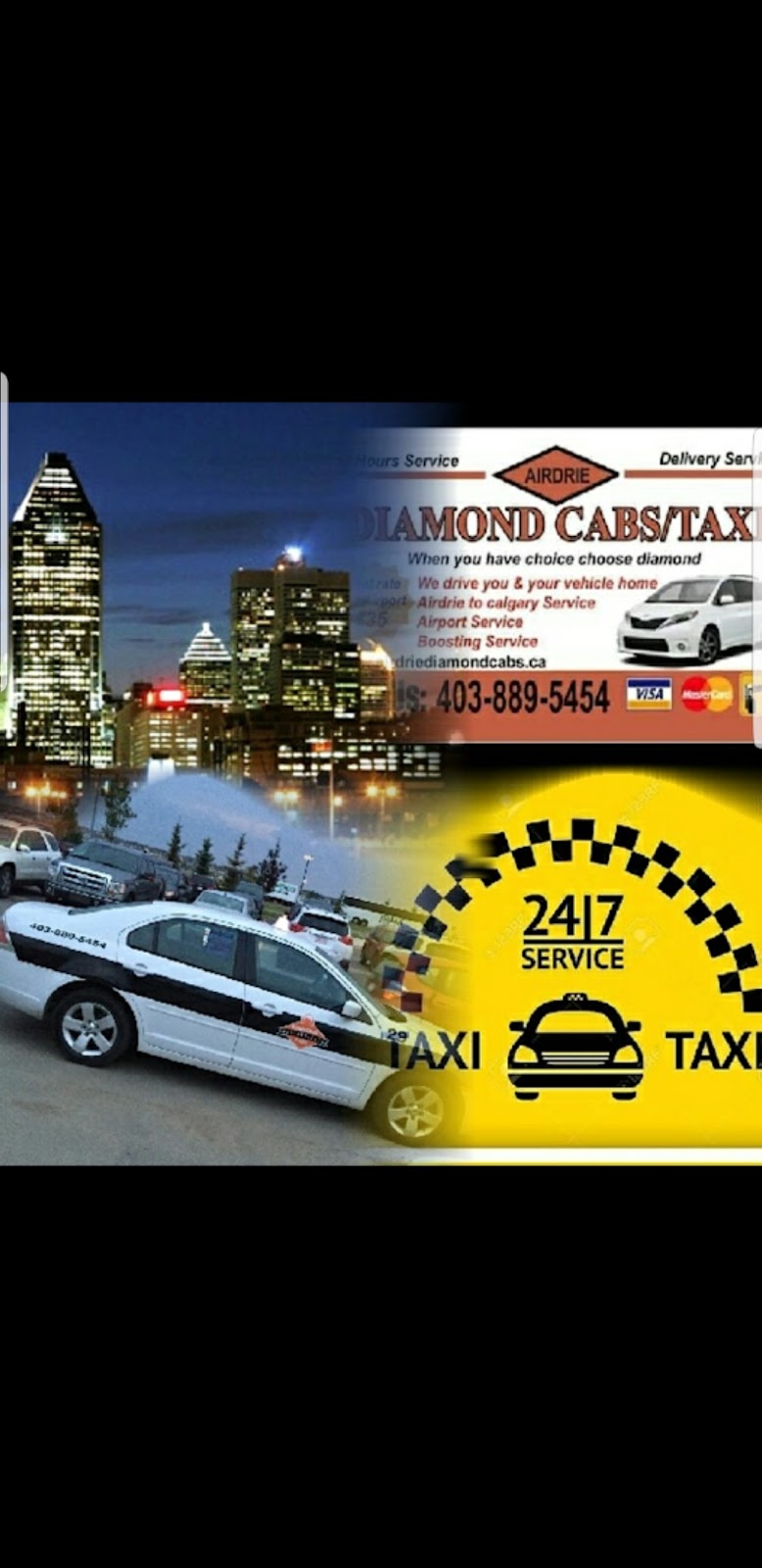 Airdrie Taxi Diamond Cab | 2343 Baysprings Park Southwest, Airdrie, AB T4B 3X8, Canada | Phone: (403) 889-5454