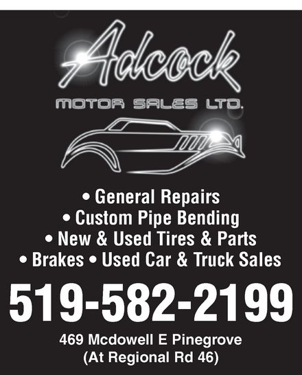 Adcock Motor Sales Ltd | 469 McDowell Rd E, Simcoe, ON N3Y 4J9, Canada | Phone: (519) 582-2199