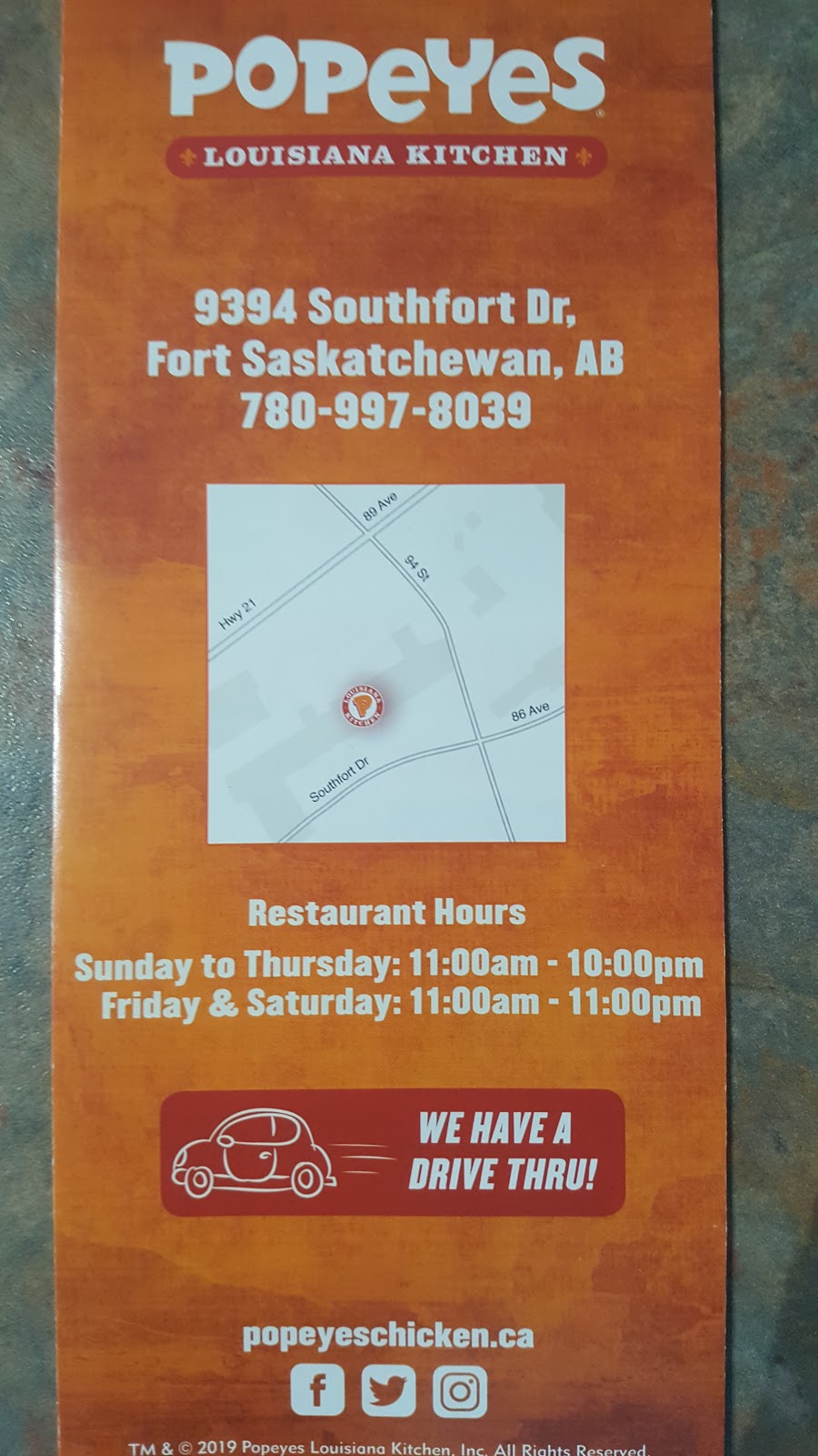 Popeyes Louisiana Kitchen | 9394 Southfort Dr #104, Fort Saskatchewan, AB T8L 0C5, Canada | Phone: (780) 997-8039