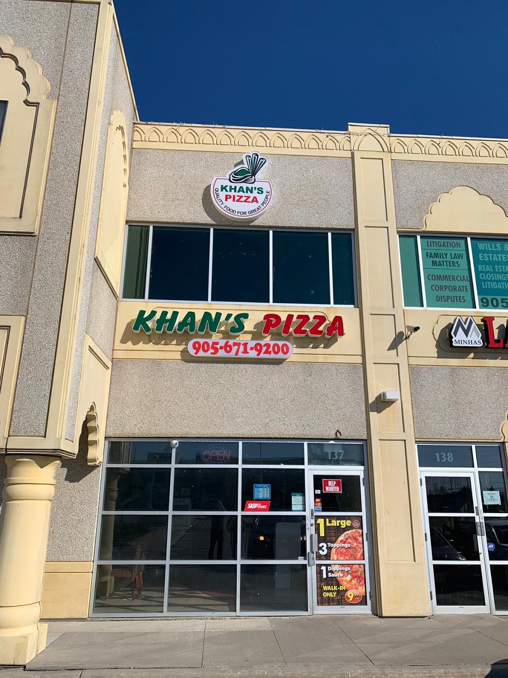 Khans Pizza | 2960 Drew Rd Unit 137, Mississauga, ON L4T 0A1, Canada | Phone: (905) 671-9200