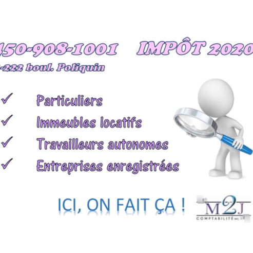 M2J Comptabilité inc. | 222 Bd Poliquin bureau 3, Sorel-Tracy, QC J3P 7Y9, Canada | Phone: (450) 908-1001