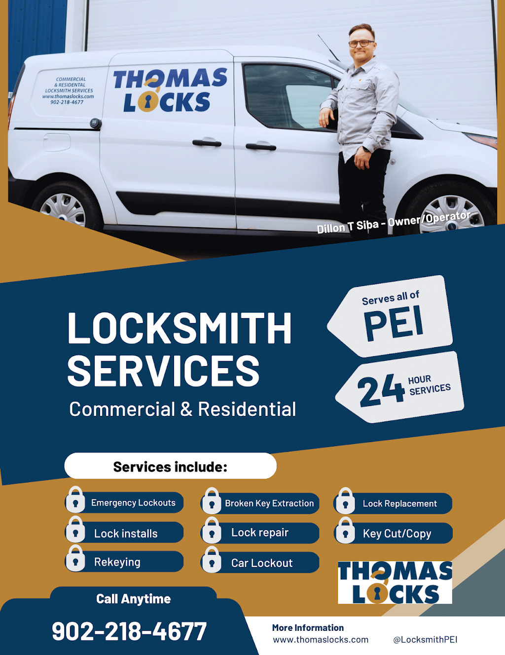 Thomas Locks | 10 Aidan St, Charlottetown, PE C1E 3R1, Canada | Phone: (902) 218-4677