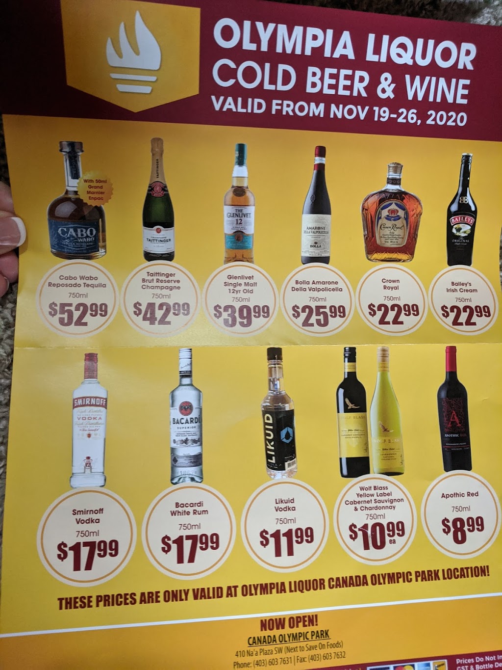 Olympia Liquor | 420 Naa Dr SW, Calgary, AB T3B 5V6, Canada | Phone: (403) 603-7631