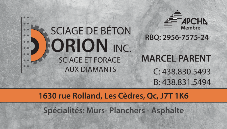 Sciage et Forage de Béton Vaudreuil-Dorion inc | 1630 Rue Rolland, Les Cèdres, QC J7T 1K6, Canada | Phone: (438) 831-5494