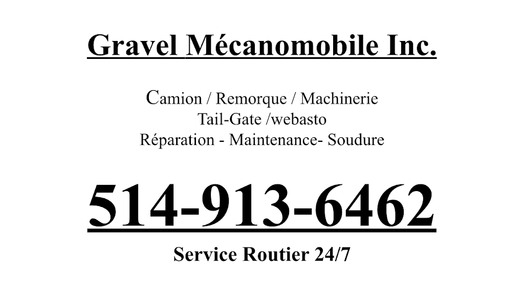 Gravel Mécanomobile inc. | 1195 Ch Sainte-Marie, Mascouche, QC J7K 3C2, Canada | Phone: (514) 913-6462