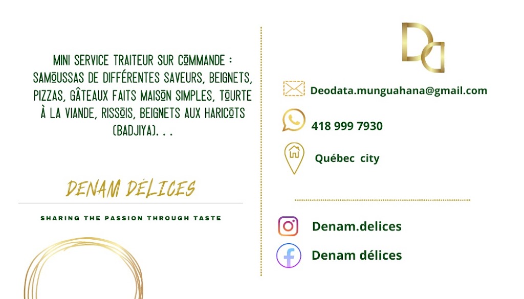 Denam delices | 1531 Rue Annette Leclerc, Québec, QC G2G 2K8, Canada | Phone: (418) 999-7930