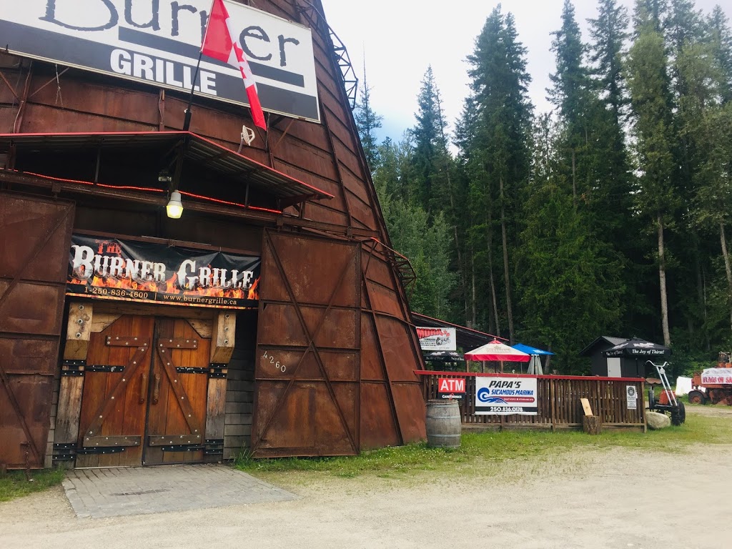 The Burner Grille | 4260 Oxbow Frontage Rd, Malakwa, BC V0E 2J0, Canada | Phone: (250) 836-4600