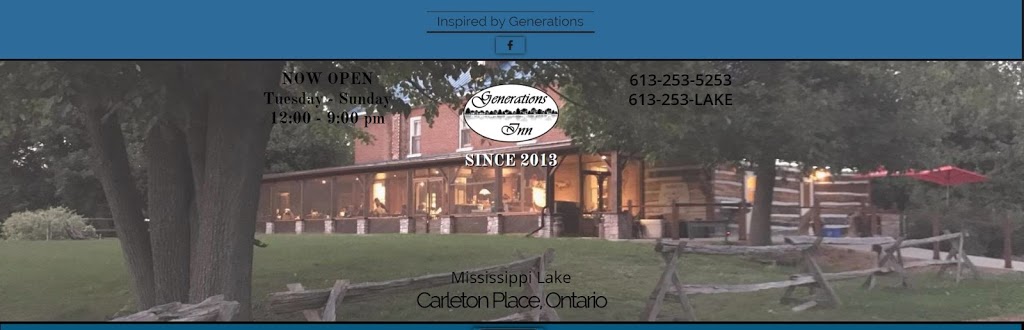 Generations Inn | 717 Lake Park Rd, Carleton Place, ON K7C 3P2, Canada | Phone: (613) 253-5253