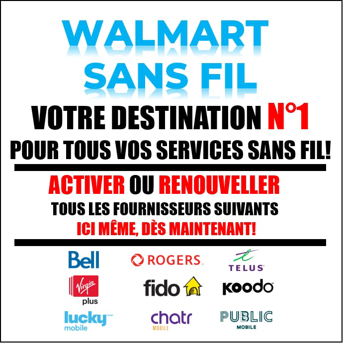 Walmart Sans fil | 3820 Boulevard Cote Vertu Ouest, Saint-Laurent, QC H4R 1P8, Canada | Phone: (514) 715-5017