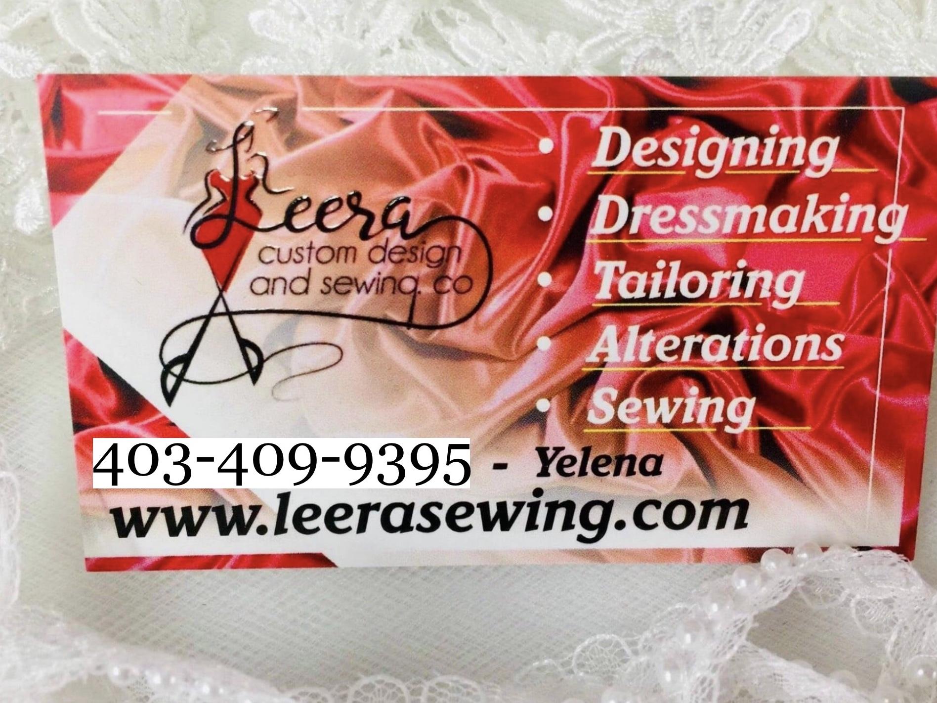 Leera Custom Design and Sewing Co. | 46 Legacy Green SE, Calgary, AB T2X 0X6, Canada | Phone: (403) 409-9395