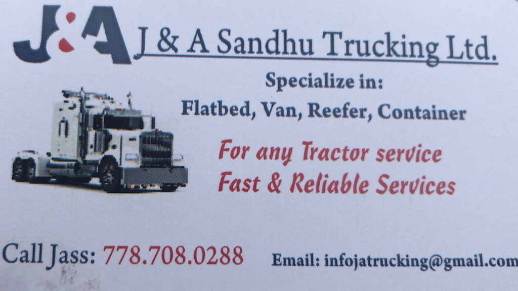 J&ASandhu trucking ltd | 12529 74a Ave, Surrey, BC V3W 0R4, Canada | Phone: (778) 708-0288