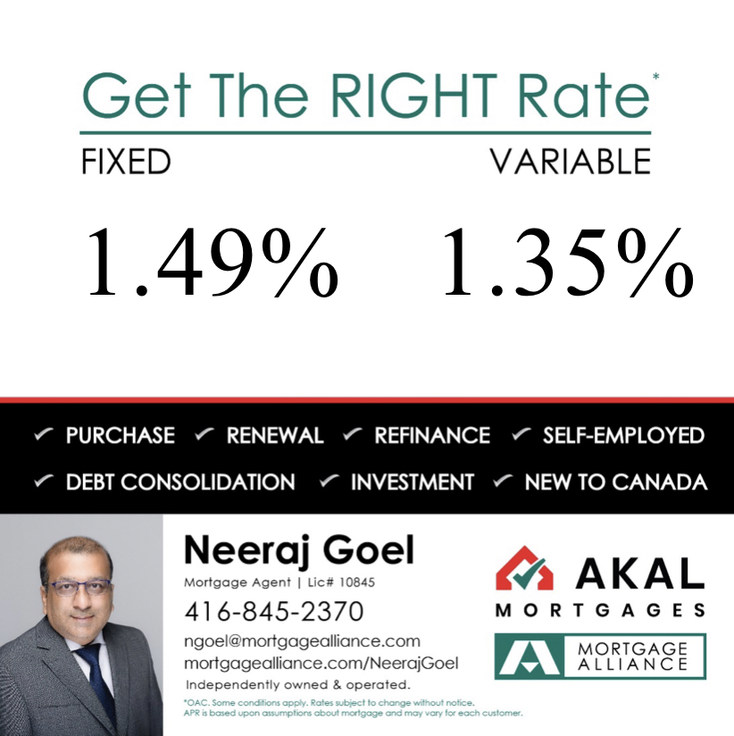 Neeraj Goel-Agent Akal Mortgages Brampton | 1 Deancrest Rd, Brampton, ON L7A 0W1, Canada | Phone: (416) 845-2370