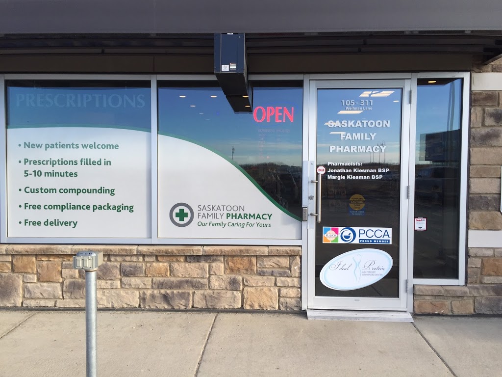 Saskatoon Family Pharmacy | 105, 311 Wellman Ln, Saskatoon, SK S7T 0J1, Canada | Phone: (306) 668-4777