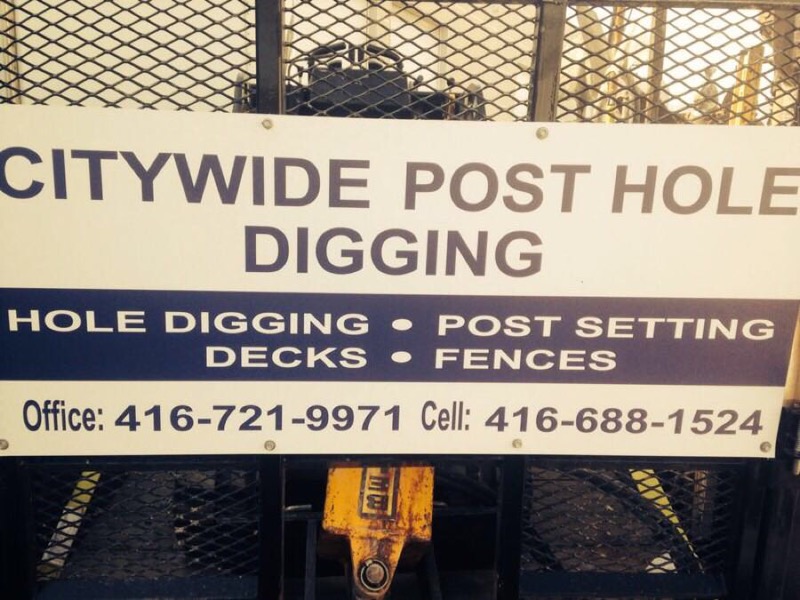 Citywide post hole digging | 8 Cedar Ave #1, Thornhill, ON L3T 3V9, Canada | Phone: (416) 721-9971