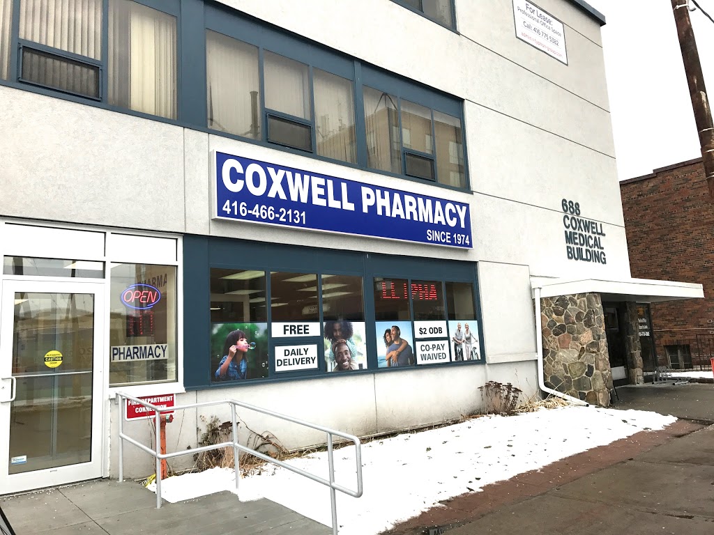 Coxwell Pharmacy | 688 Coxwell Ave, Toronto, ON M4C 3B6, Canada | Phone: (416) 466-2131