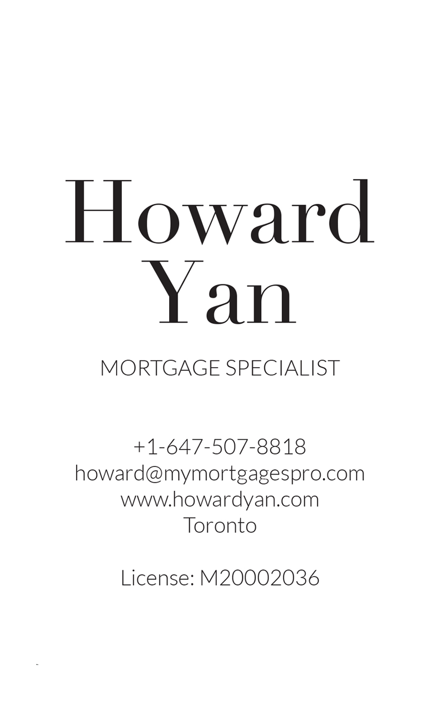 Howard Yan - MyMortgagesPro | 243 Consumers Rd Unit 203, North York, ON M2J 4R3, Canada | Phone: (647) 507-8818