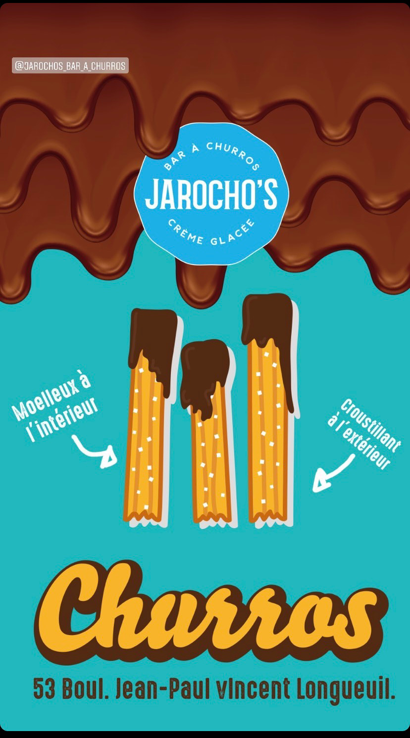 Jarochos Bar à Churros | 53 Boulevard Jean-Paul-Vincent, Longueuil, QC J4G 1Y9, Canada | Phone: (450) 332-3424