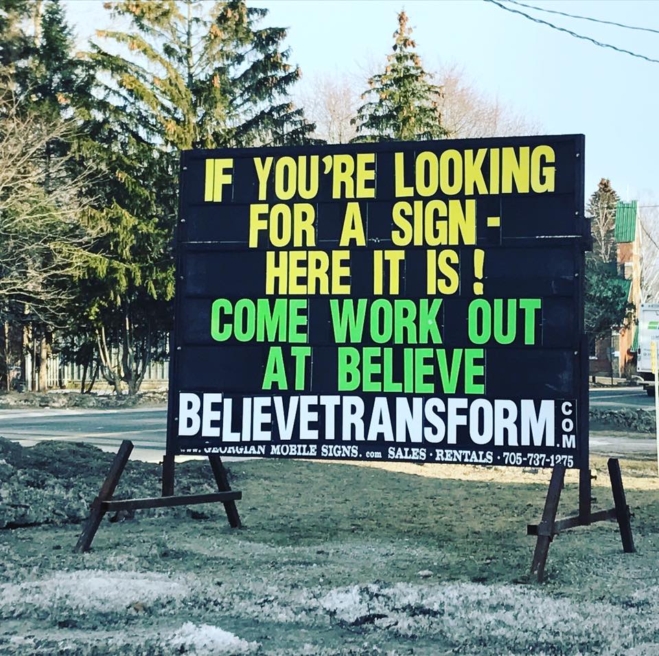 Believe Transform Fitness Studio | 3386 Penetanguishene Rd, Barrie, ON L4M 4Y8, Canada | Phone: (705) 444-4640