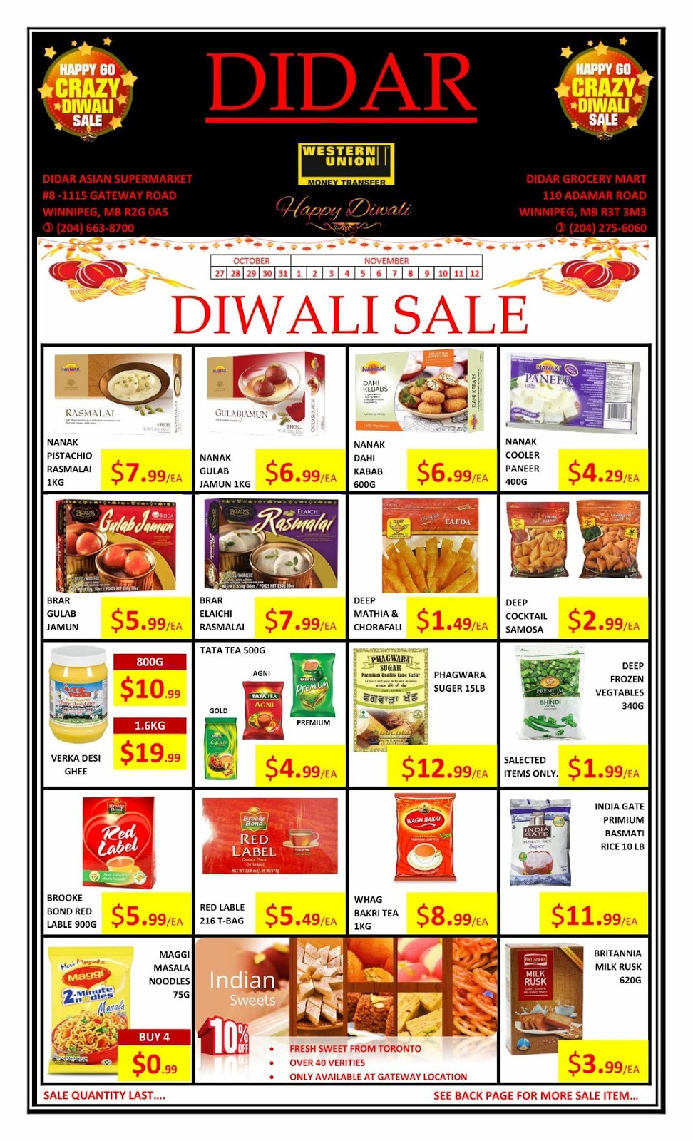 DIDAR ASIAN SUPERMARKET | 8-1115 Gateway Rd, Winnipeg, MB R2G 0A5, Canada | Phone: (204) 663-8700