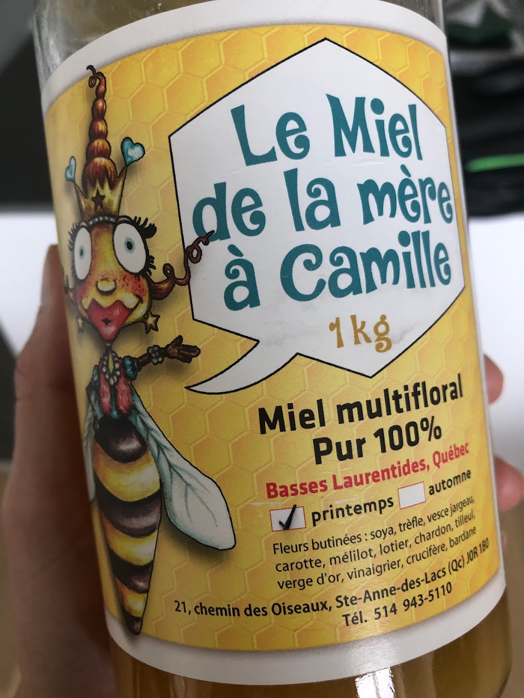 Le miel de la mère à Camille | 21 Chem. des Oiseaux, Sainte-Anne-des-Lacs, QC J0R 1B0, Canada | Phone: (514) 943-5110