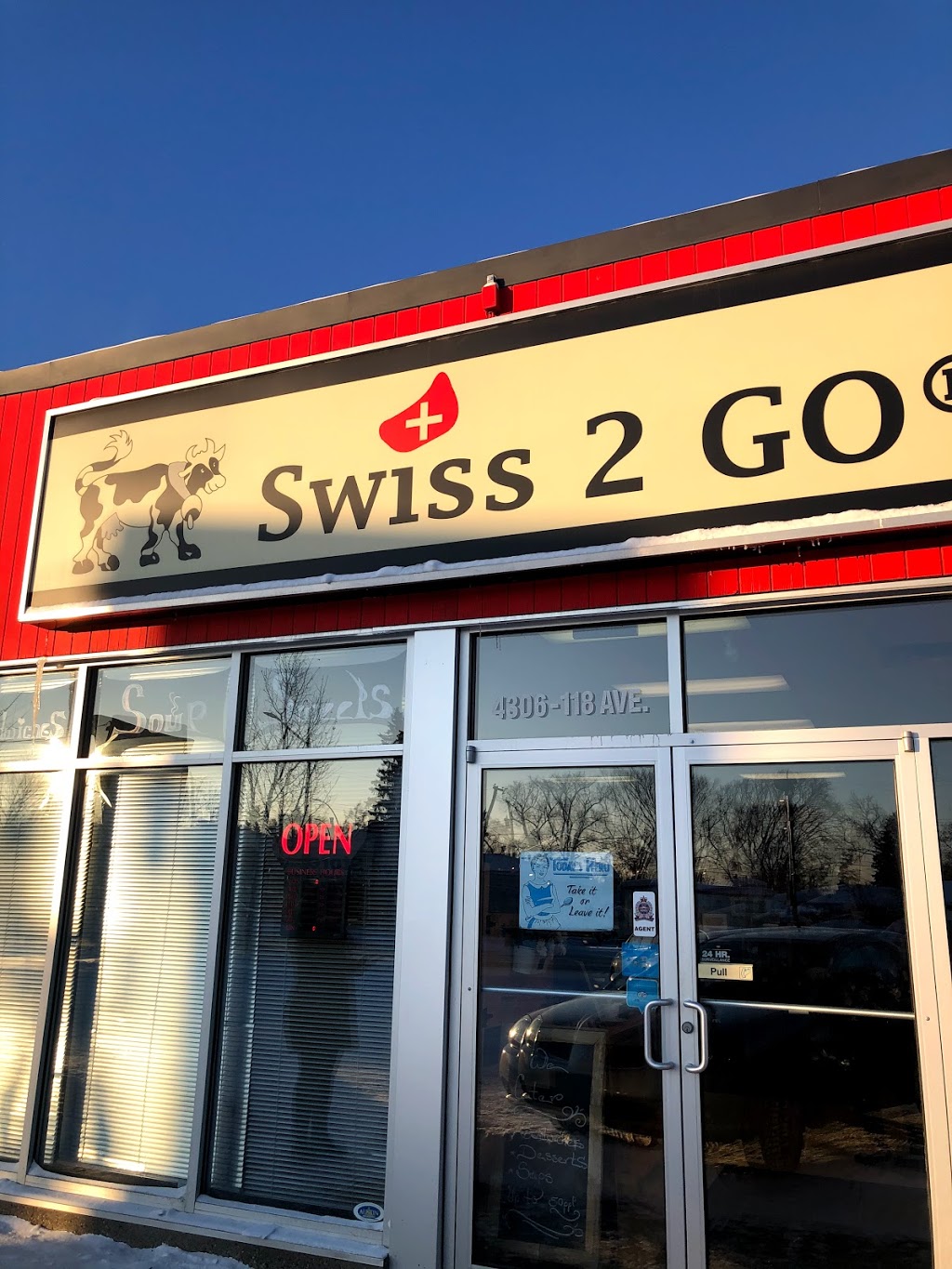 Swiss 2 Go Cafe | 4306 118 Ave NW, Edmonton, AB T5W 1A6, Canada | Phone: (587) 520-9400