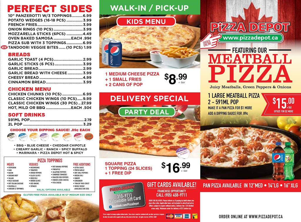 Pizza Depot | 9461 Jane St, Maple, ON L6A 4H7, Canada | Phone: (905) 879-9711