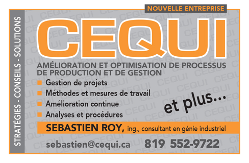 Cequi | 69 Rue de Courval, Victoriaville, QC G6P 4W9, Canada | Phone: (819) 552-9722