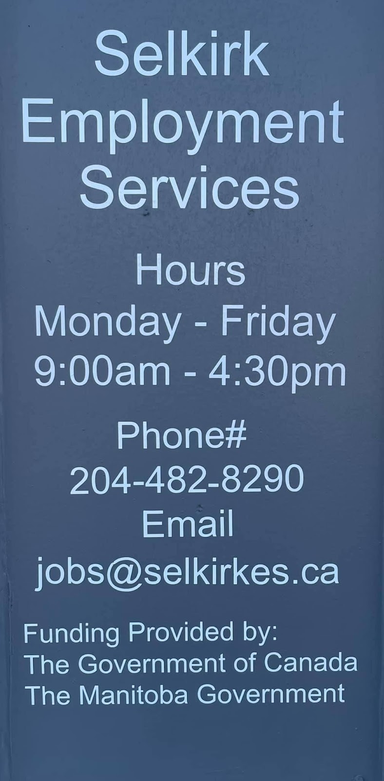 Selkirk Employment Services | 339A Main St, Selkirk, MB R1A 1T3, Canada | Phone: (204) 482-8290