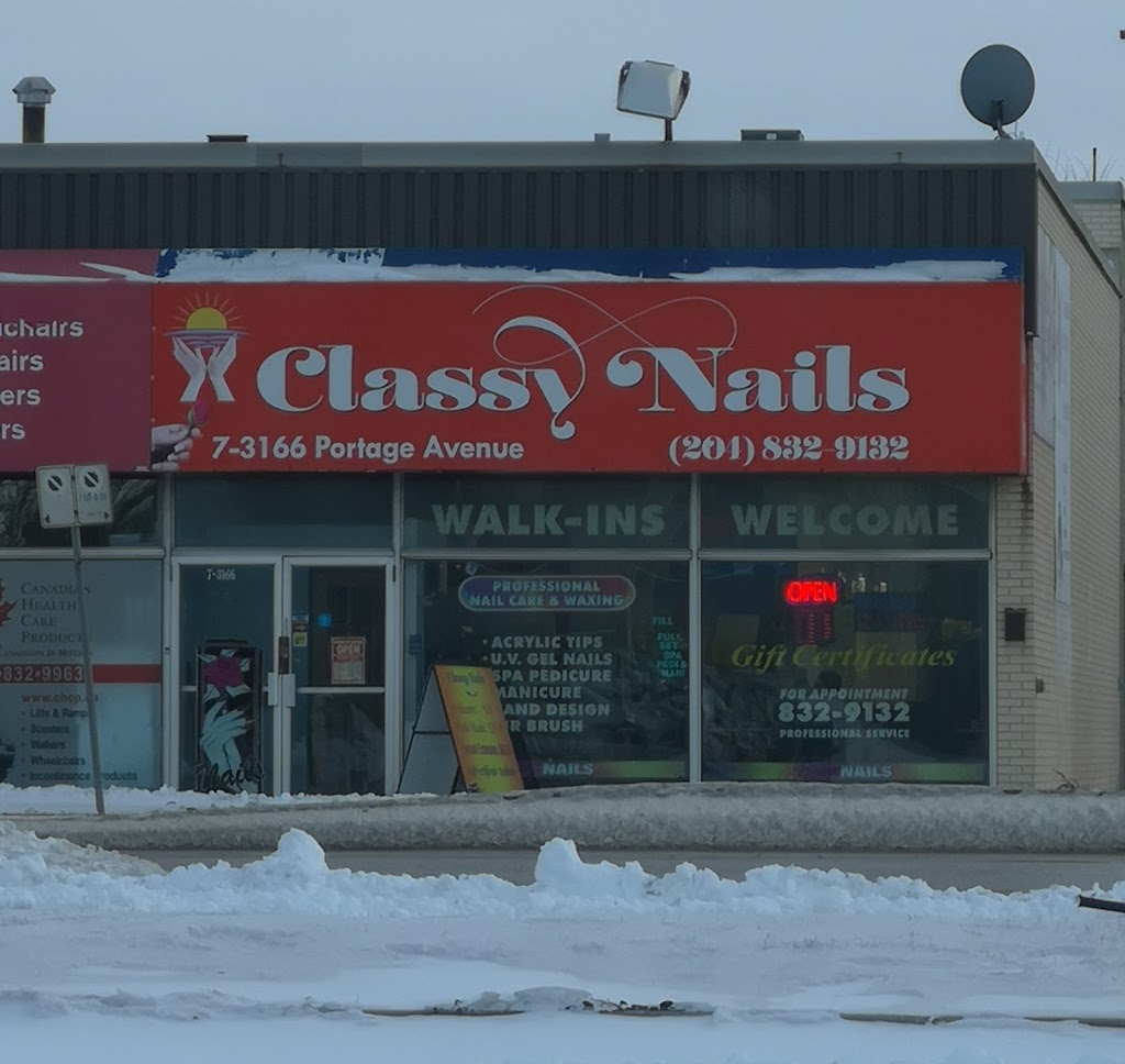 Classy Nails | 3166 Portage Ave, Winnipeg, MB R3K 0Y5, Canada | Phone: (204) 832-9132