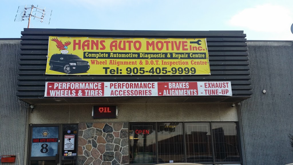 Hans Auto Motive Inc. | 2470 Lucknow Dr Unit #8, Mississauga, ON L5S 1J9, Canada | Phone: (905) 405-9999