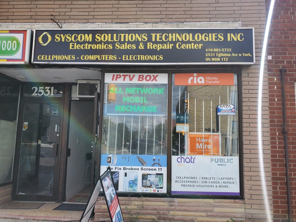 Syscom Solutions Technologies Inc | 2531 Eglinton Ave W Shop # B, York, ON M6M 1T2, Canada | Phone: (416) 901-5755